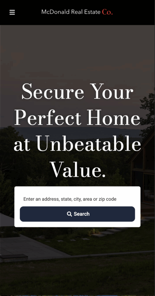 McDonald Real Estate website