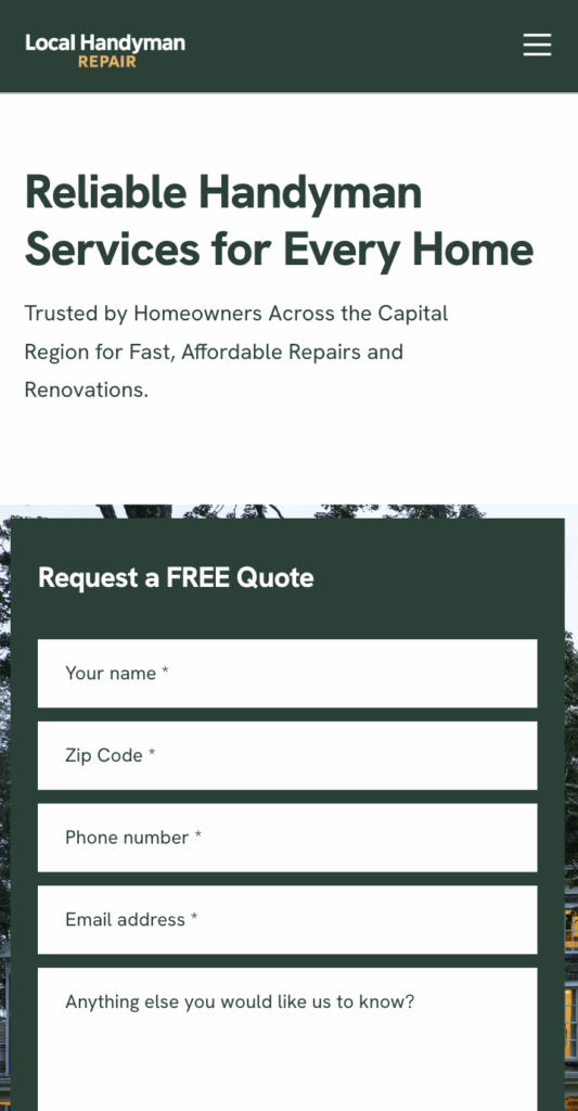 Local Construction Repair website